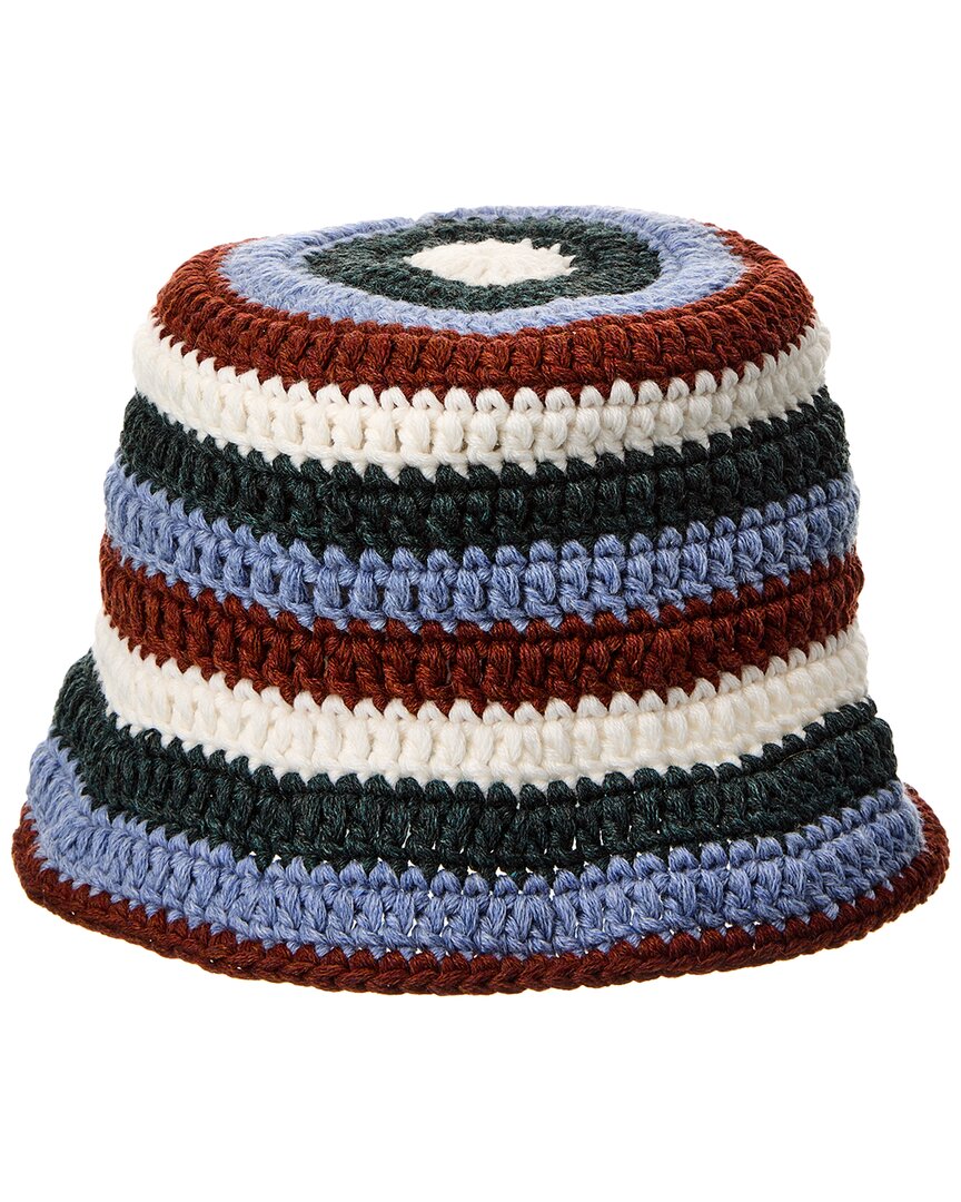 Shop Khaite Kam Striped Cashmere Bucket Hat