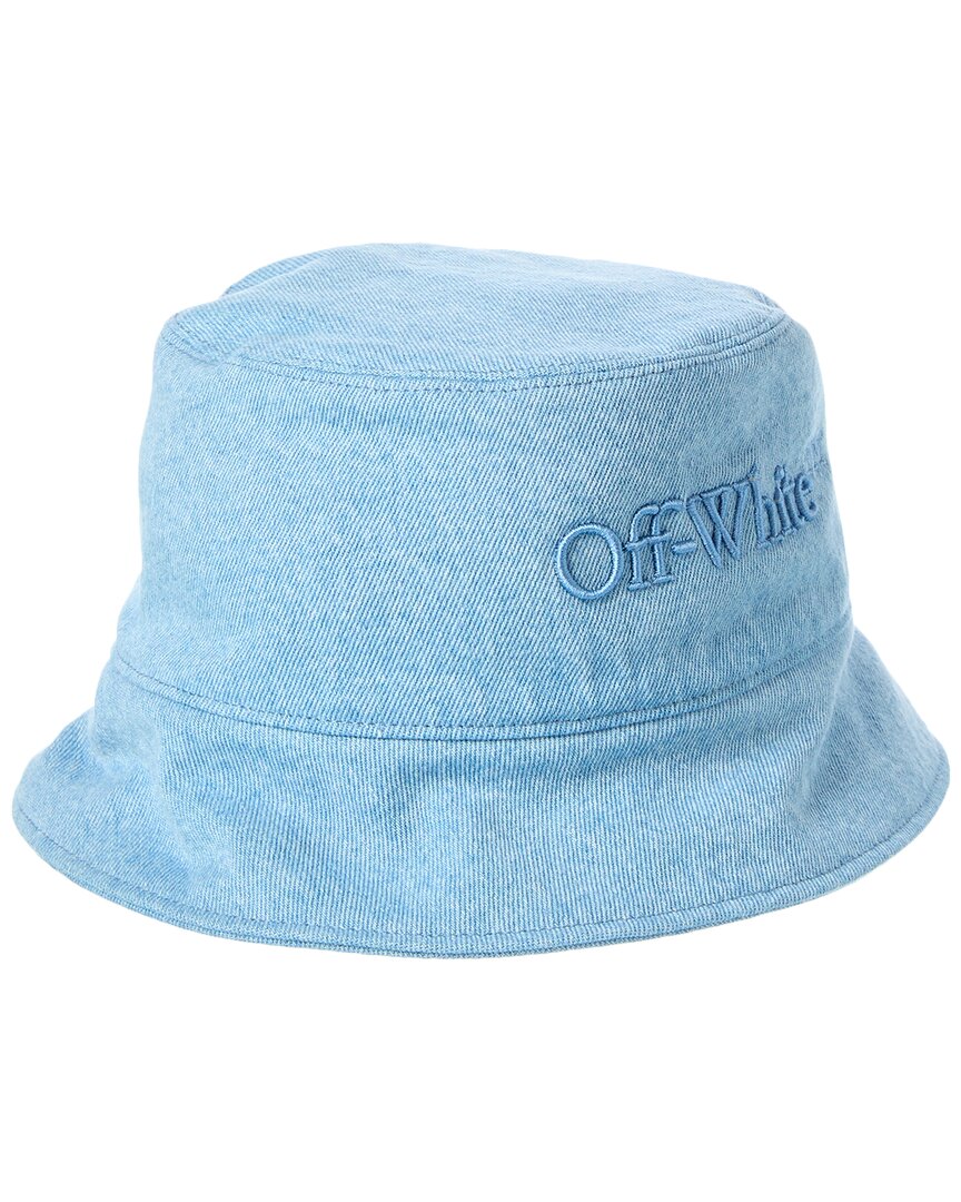 Off-white ™ Logo Bookish Bucket Hat In Blue