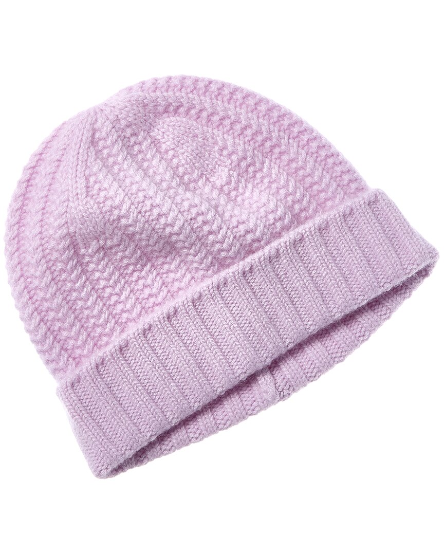 Sofia Cashmere Sofiacashmere Chunky Textured Cashmere Hat In Purple