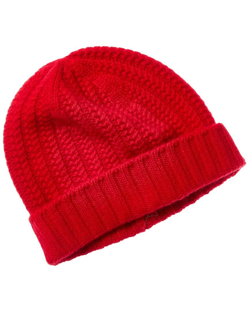 Sofia Cashmere Sofiacashmere Chunky Textured Cashmere Hat In Red