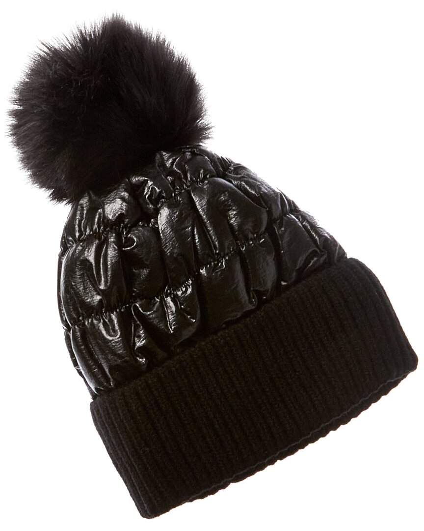 Surell Accessories Puffer Beanie In Black
