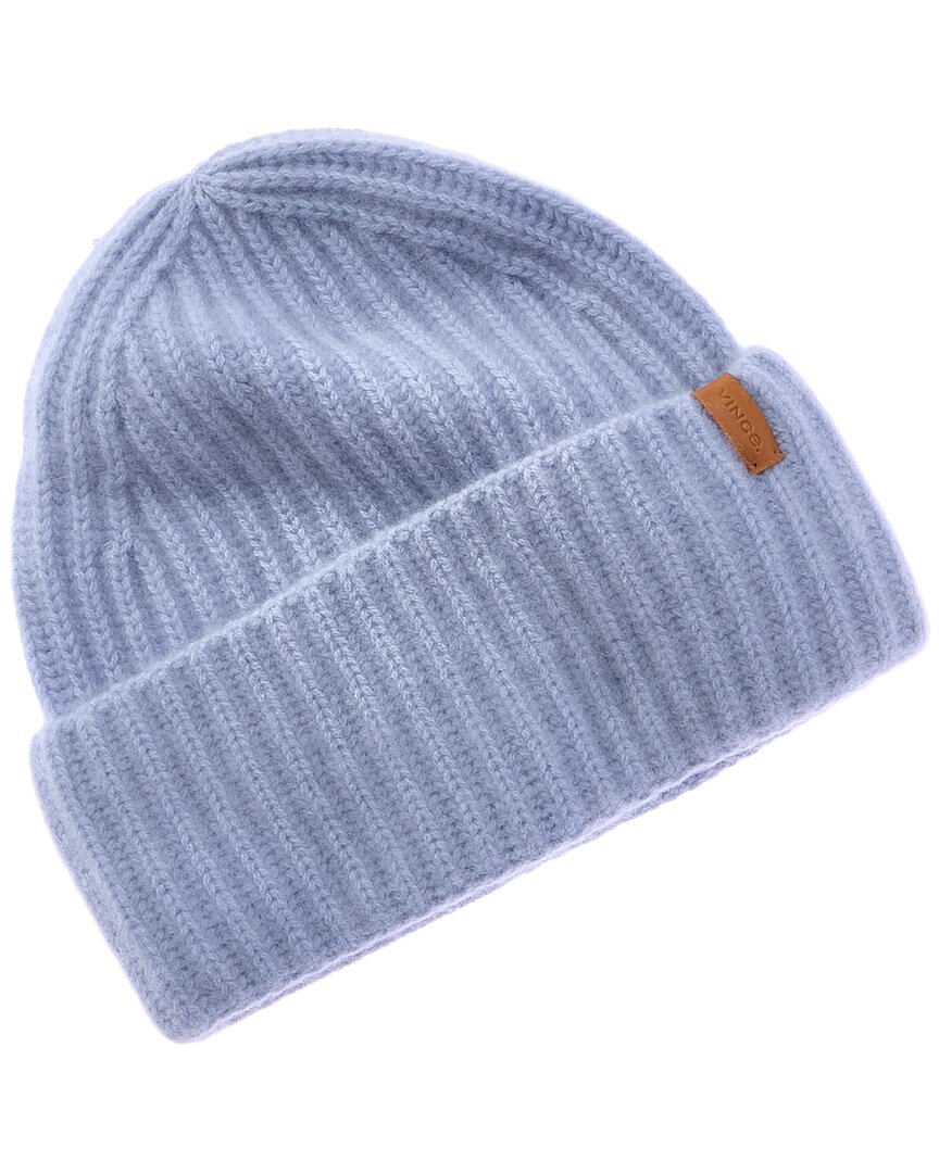 Vince Boiled Cashmere Chunky Knit Hat In Blue