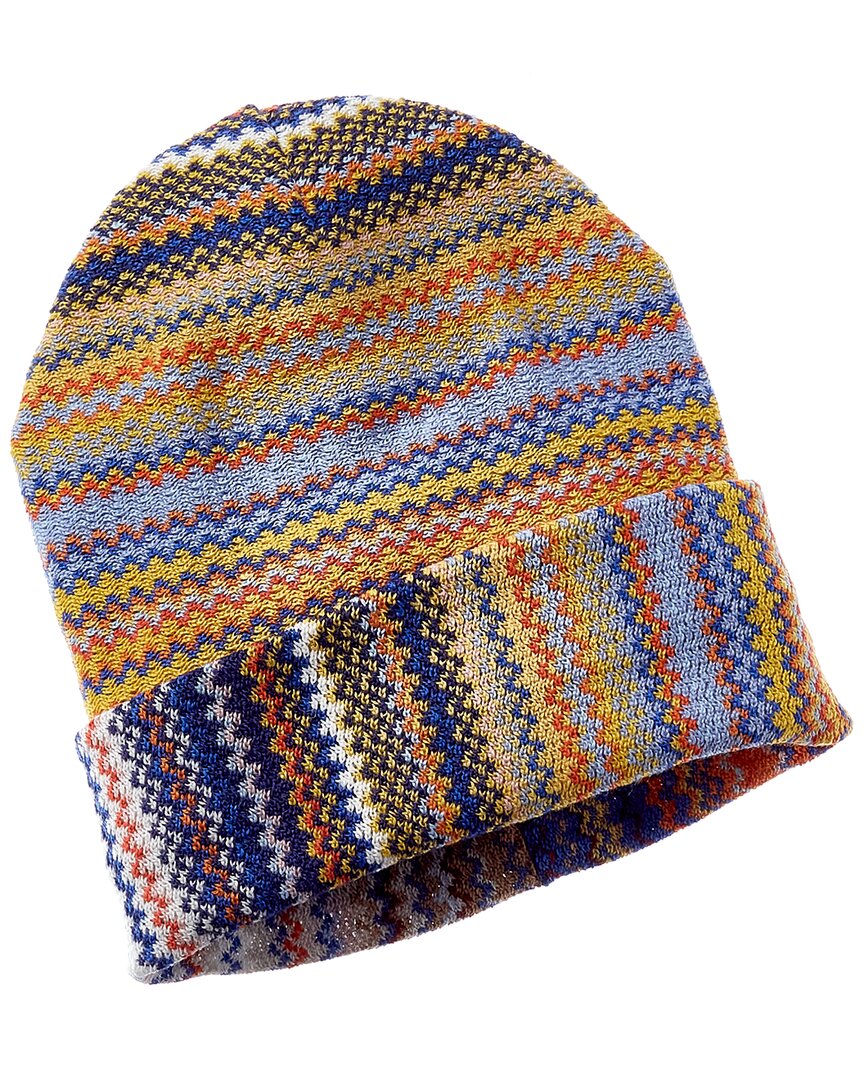 Missoni Wool-blend Hat In Blue