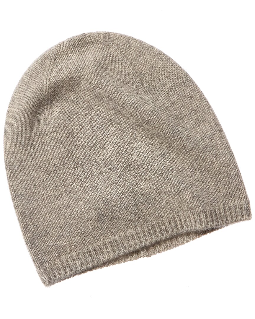 Phenix Solid Slouch Cashmere Beanie In Grey