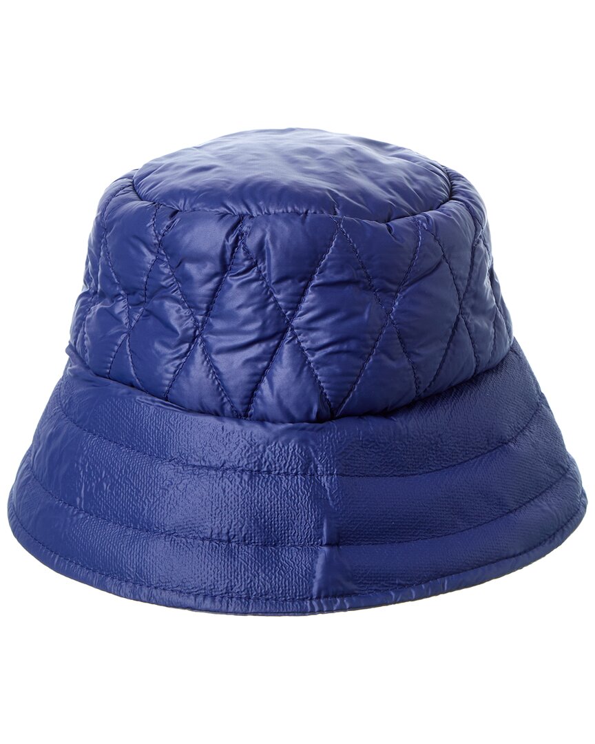 La Fiorentina Puffer Bucket Hat In Blue