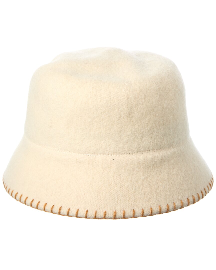 Bruno Magli Knit Felt Wool Bucket Hat In Brown