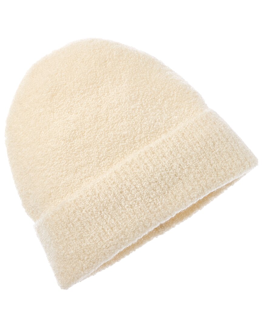Amicale Cashmere Boucle Cashmere-blend Hat In White