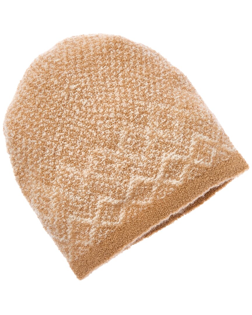 Amicale Cashmere Boucle Cashmere Hat In Brown