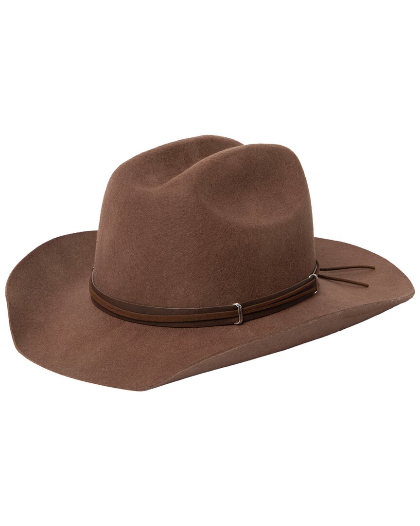 Frye Cattleman's Crease Wool Cowboy Hat In Brown