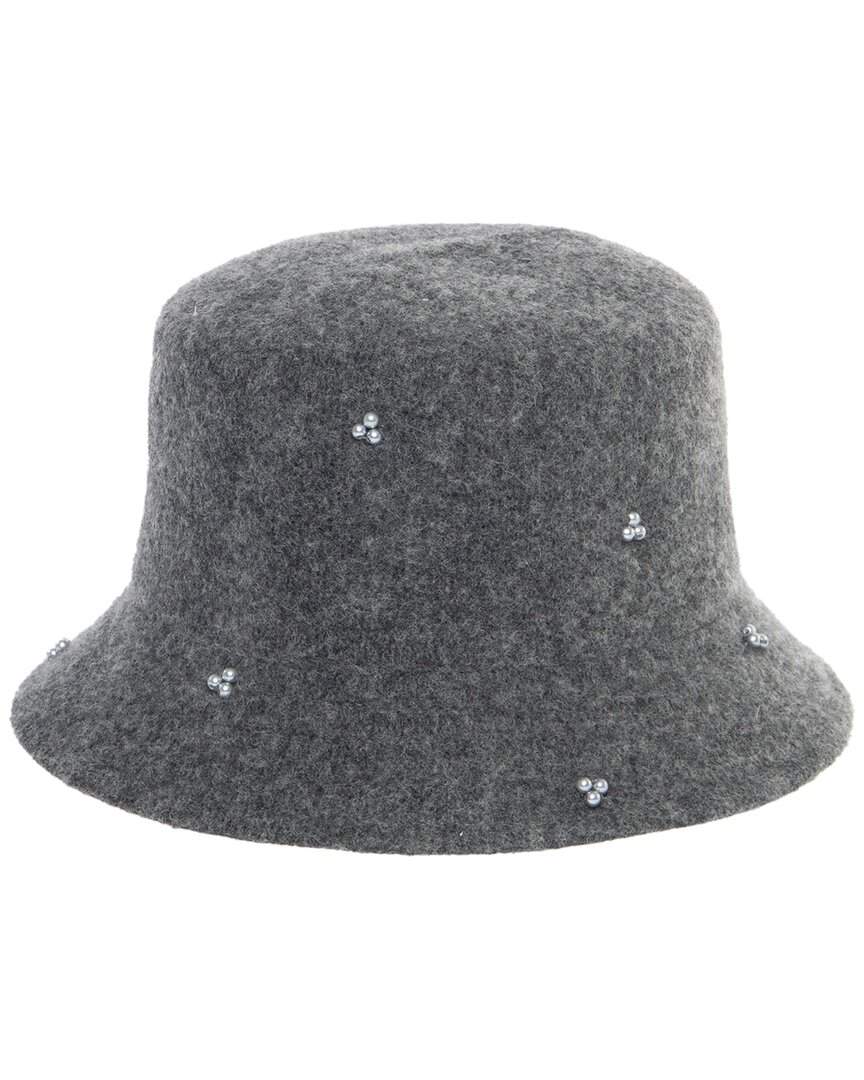 San Diego Hat Company Touch Of Glam Wool Bucket Hat In Gray