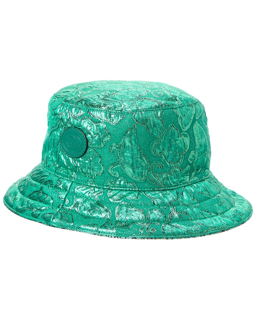 Gucci Gg Lame Jacquard Reversible Bucket Hat In Green