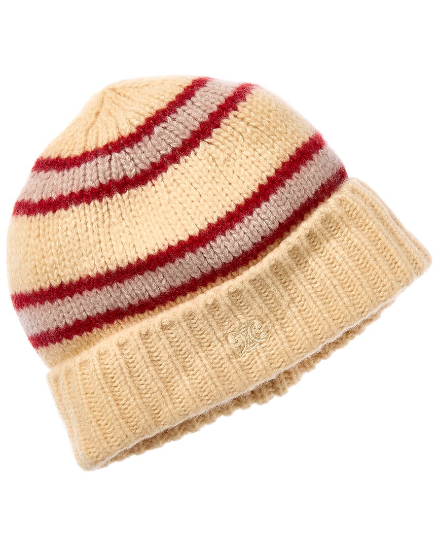 Celine Triomphe Cashmere, Wool & Silk-blend Beanie In Multi