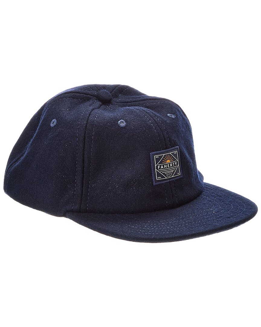Faherty Wool Baseball Hat In Blue