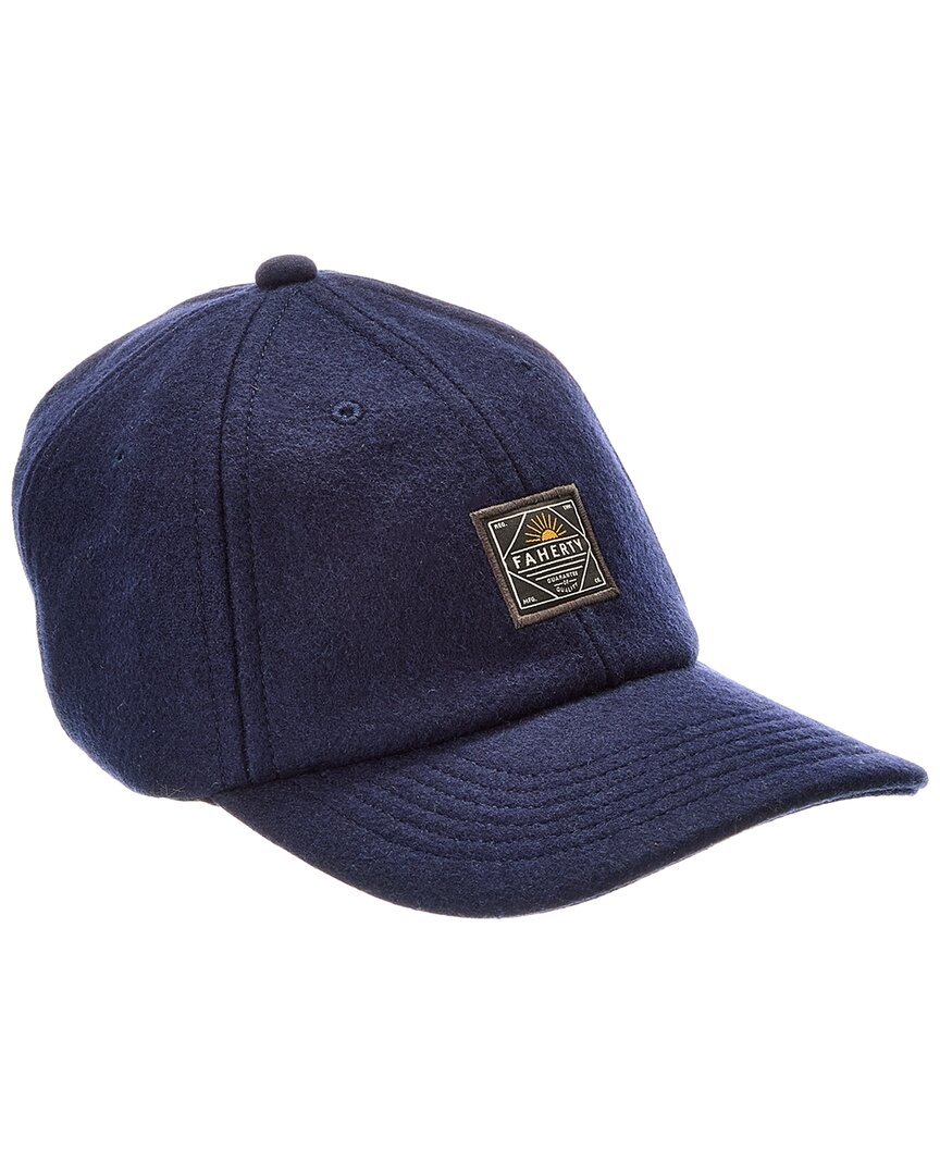 Faherty Wool Baseball Hat In Blue