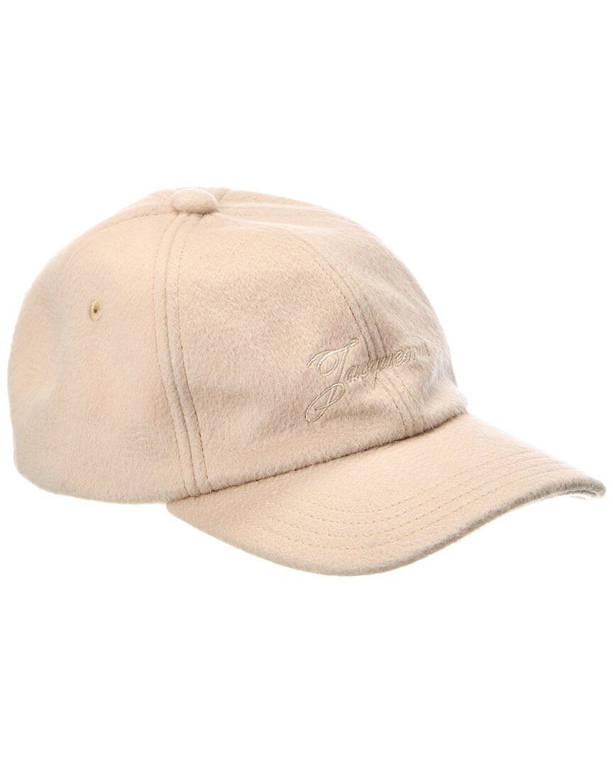 Jacquemus Cachemiro Wool Baseball Cap In Neutral