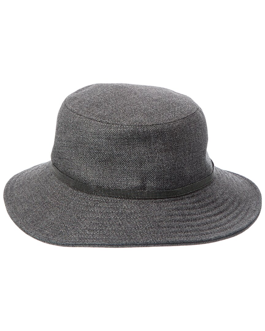 Brunello Cucinelli Wool Bucket Hat In Gray