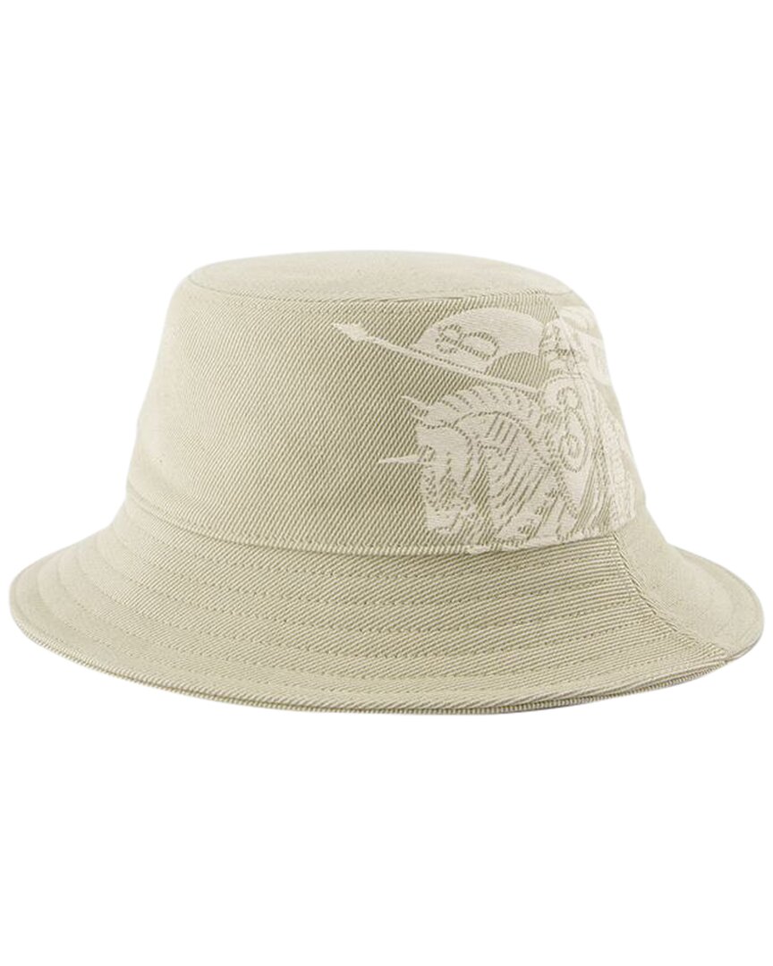 Burberry Ekd Twill Bucket Hat In Green
