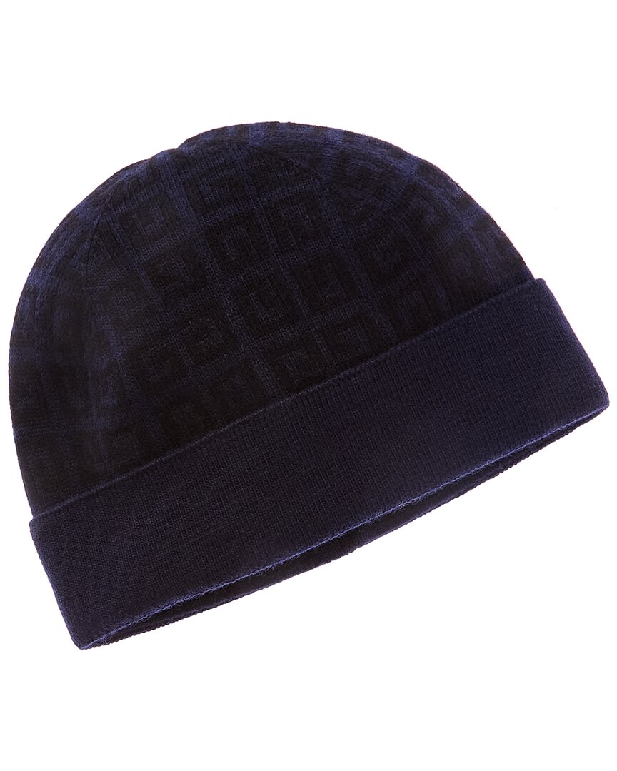 Givenchy Knit Double-face Wool& Cashmere-blend Beanie In Gray
