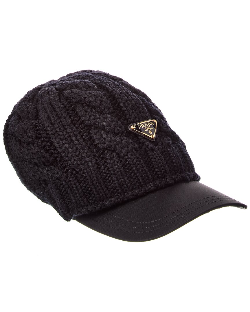 Prada Wool Beanie In Black