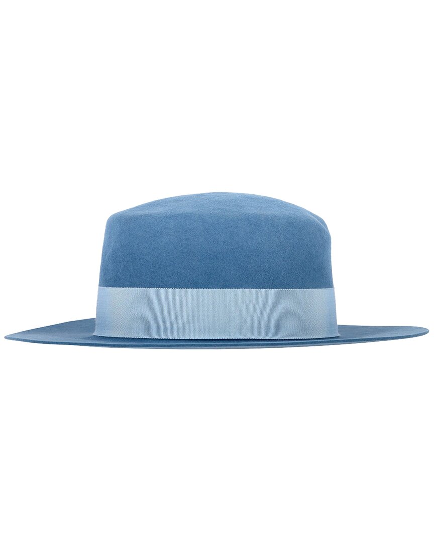Saint Laurent Fedora Hat (authentic Pre-loved) In Blue