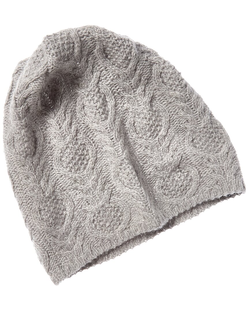 Portolano Slouchy Wool & Cashmere-blend Beanie In Gray