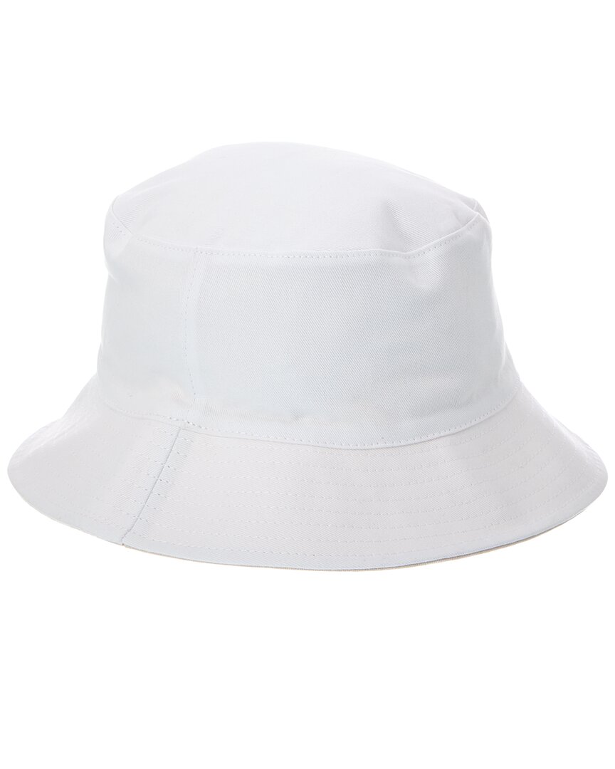 Bruno Magli Reversible Bucket Hat In White