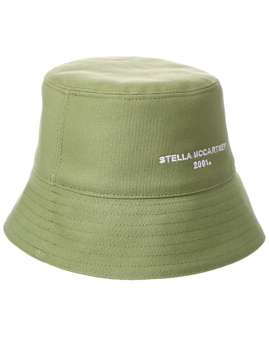 Shop Stella Mccartney Reversible Logo Bucket Hat In White