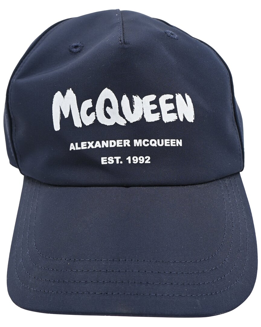 Alexander Mcqueen Logo-print Baseball Cap (authentic Pre-loved) In Blue
