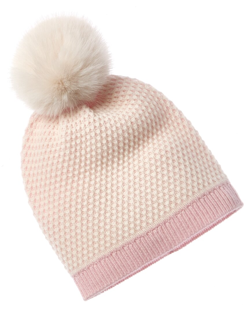 Shop Phenix Two-tone Cashmere Hat In Pink