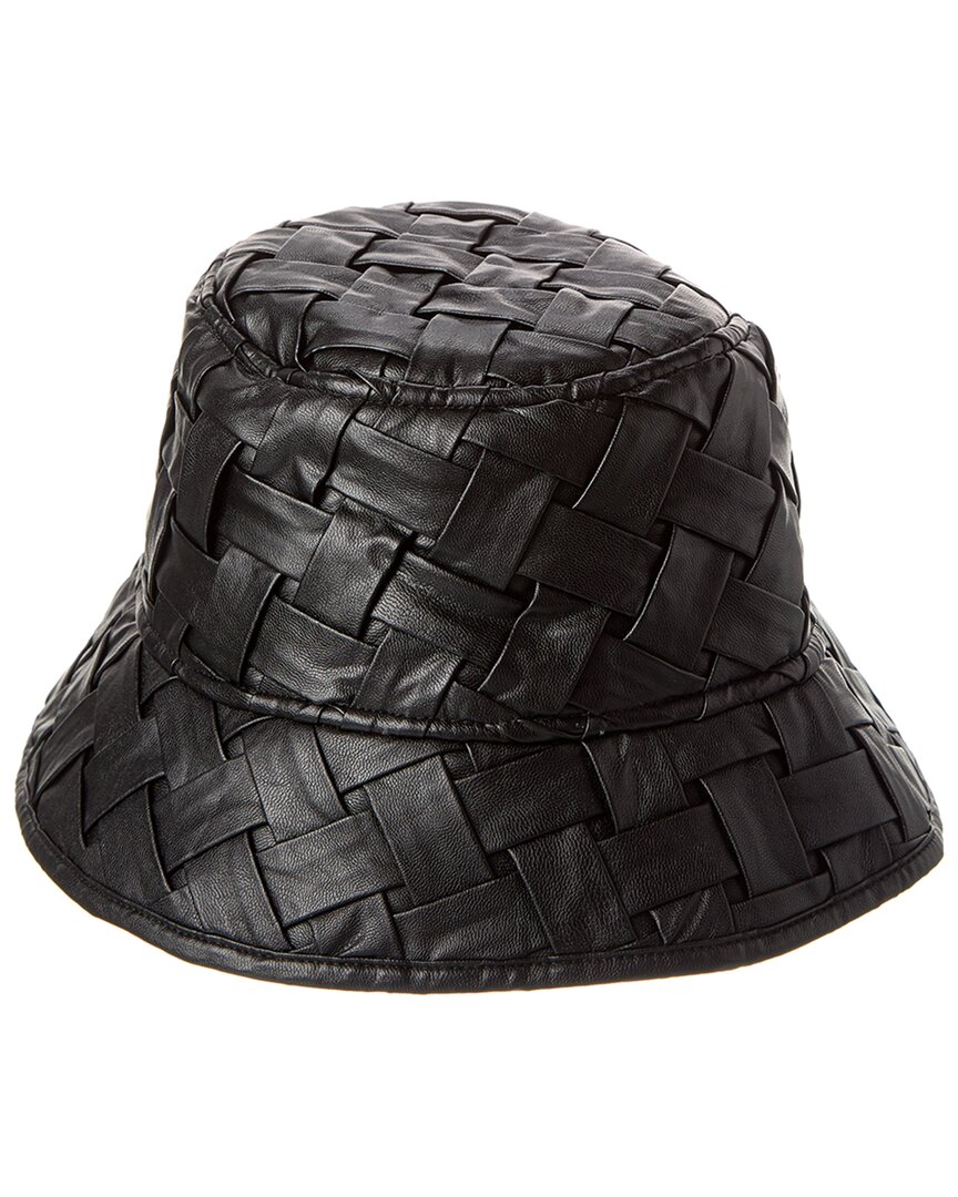 Adrienne Landau Bonded Bucket Hat In Black