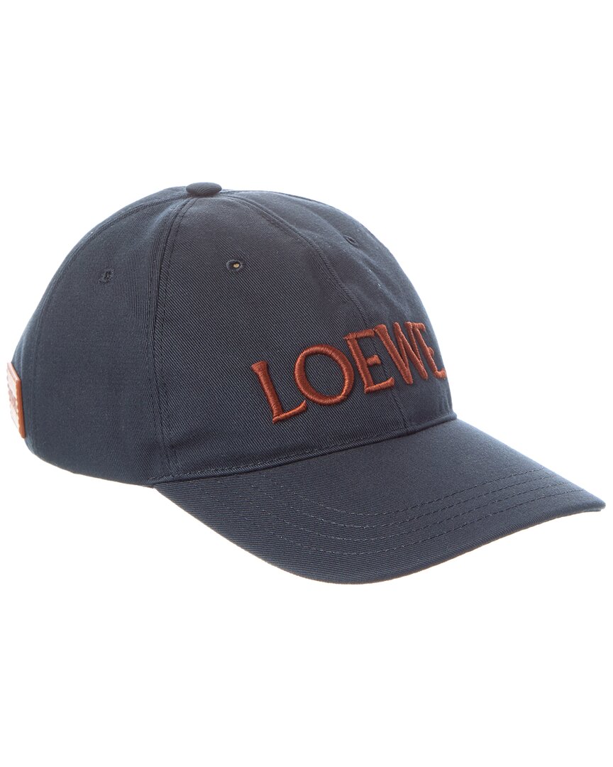Loewe Cotton Cap In Navy