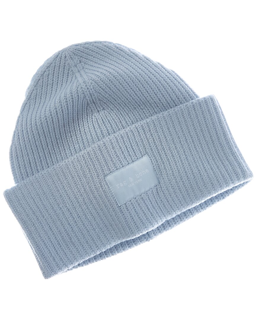 Rag & Bone Blake Wool-blend Beanie In Blue