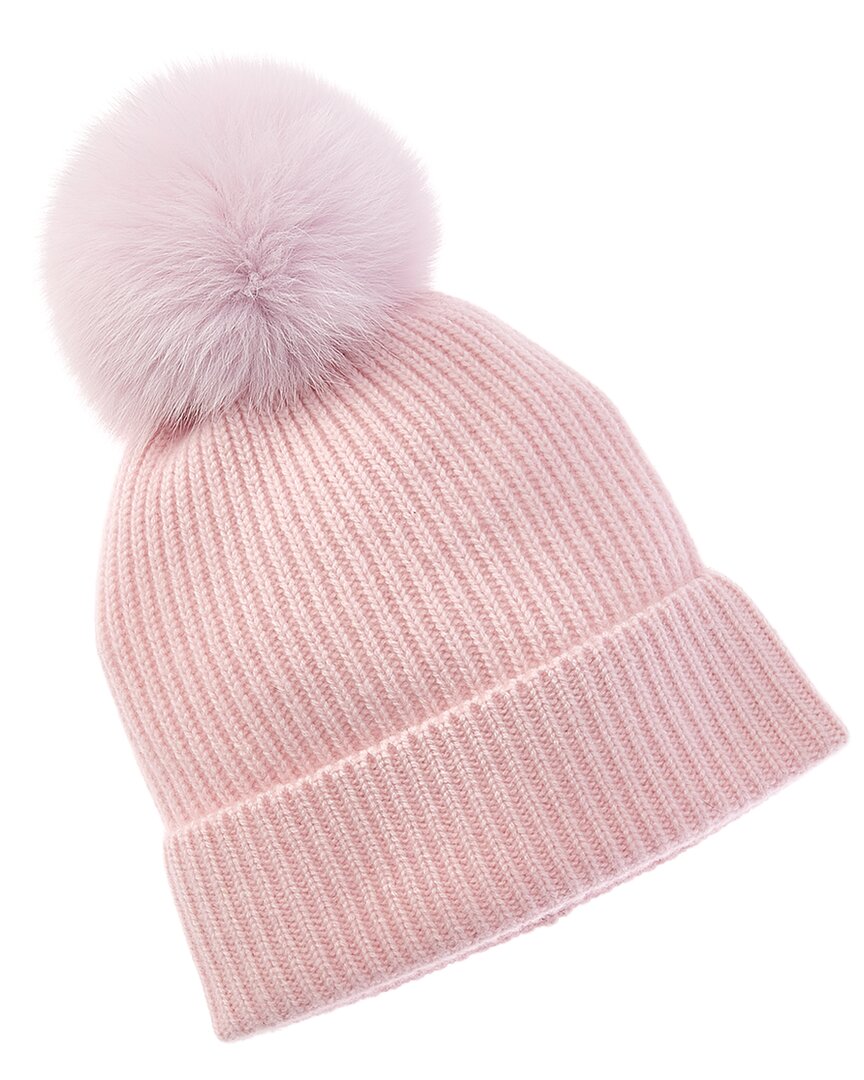 Sofia Cashmere Sofiacashmere Rib Cashmere Hat In Pink