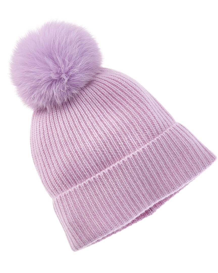 Sofia Cashmere Sofiacashmere Rib Cashmere Hat In Purple