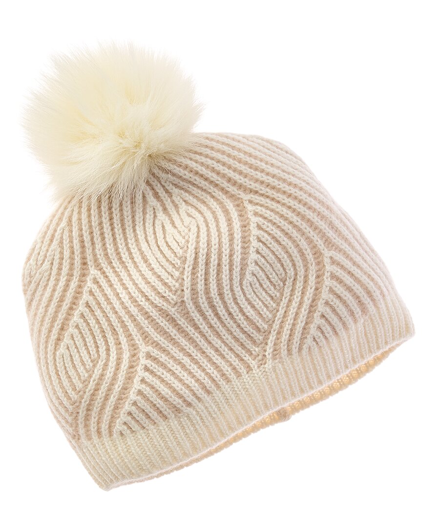 Sofia Cashmere Sofiacashmere Traveling Rib Cashmere Hat In Brown