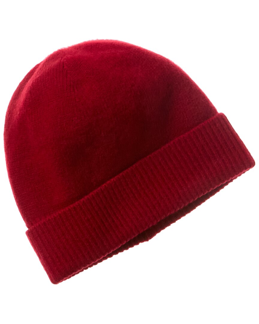 Portolano Folded Cuff Cashmere Hat In Red