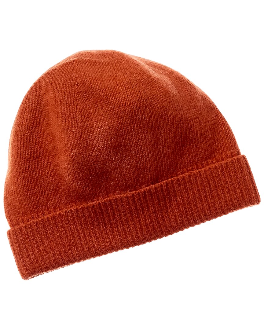 Portolano Folded Cuff Cashmere Hat In Red