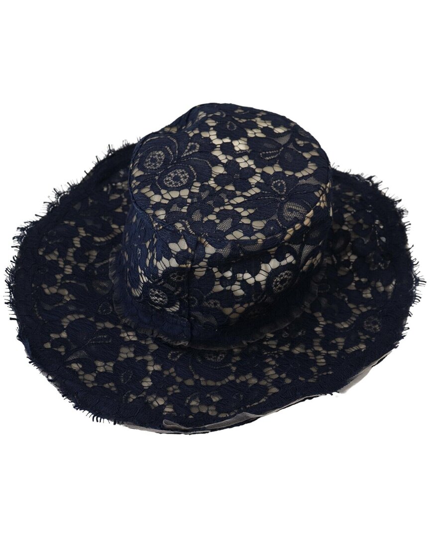 Shop Dolce & Gabbana Floral Lace Wide Brim Floppy Hat
