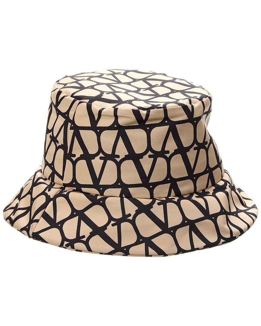 Valentino Vlogo Signature Toile Iconographe Bucket Hat In Beige