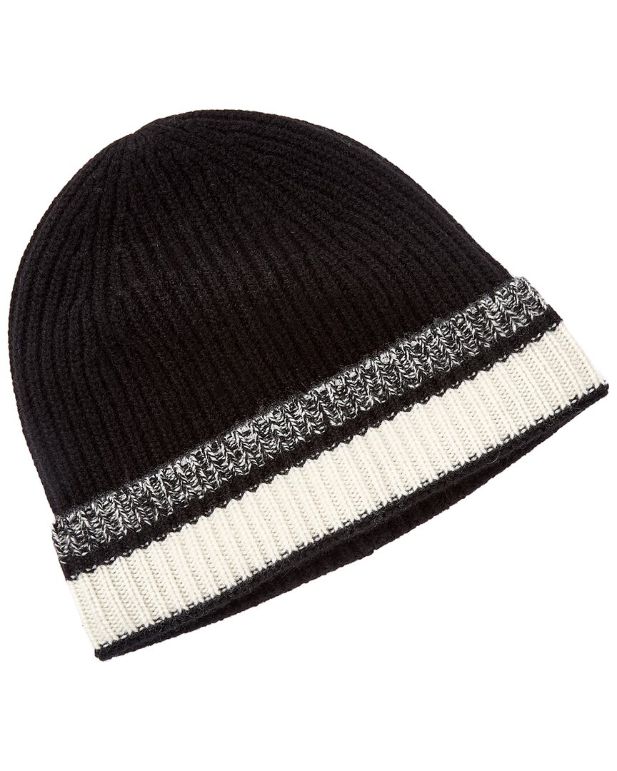 Phenix Cuffed Rib Knit Cashmere Hat In Black