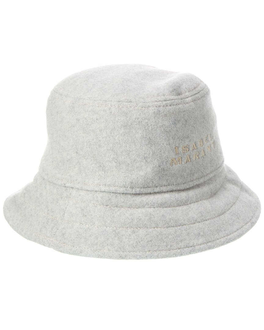 Shop Isabel Marant Giorgia Wool-blend Bucket Hat In Beige
