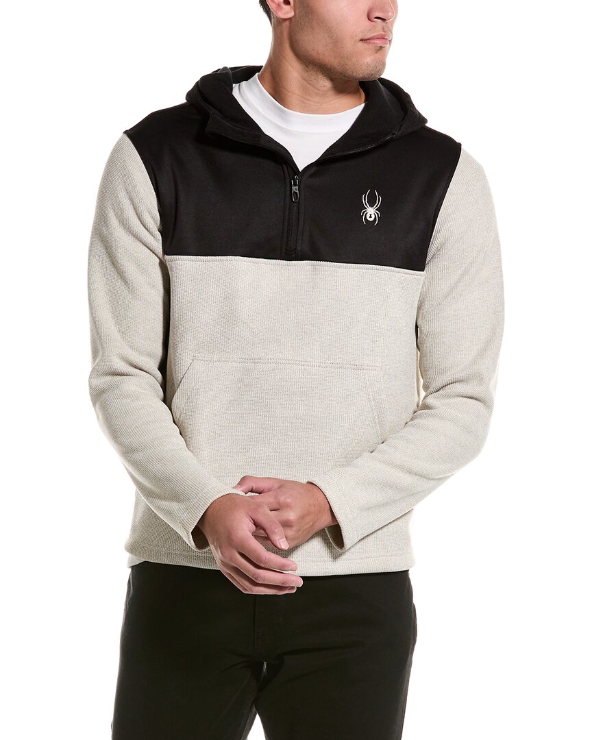 Spyder Ray 1/2-zip Hoodie In Beige