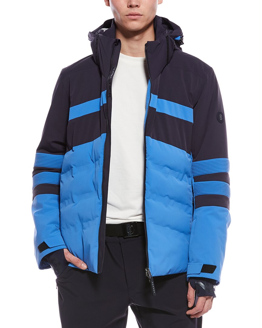 Bogner Henri Striped Padded Ski Jacket In Blue
