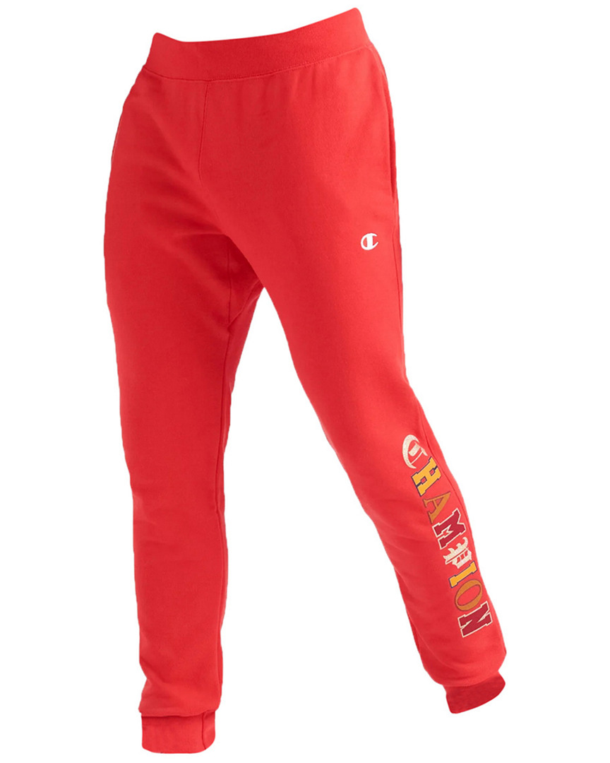 champion joggers red