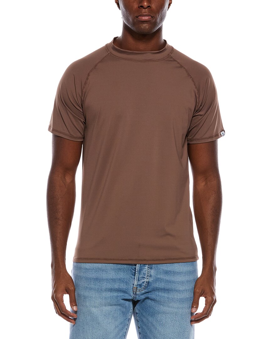 Snapper Rock Sustainable Rash Guard Shirt In Brown