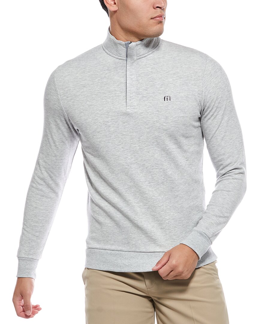 Travis Matthew Travismathew Cloud 1/4-zip Pullover In Gray