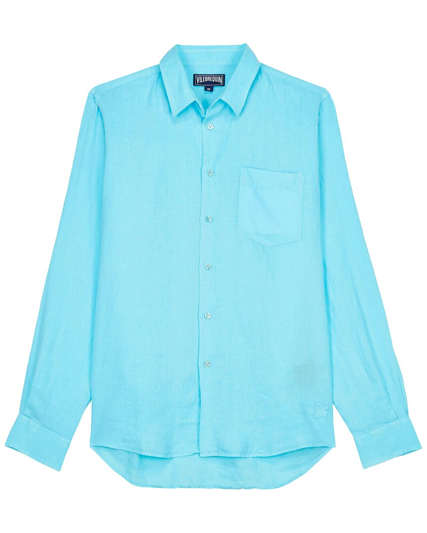 Vilebrequin Linen Shirt In Blue