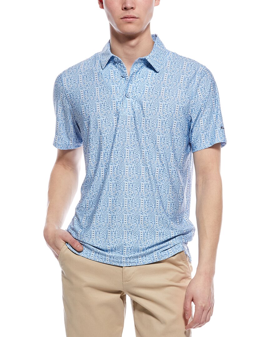 Ben Sherman Geo Sports Fit Polo Shirt In Blue