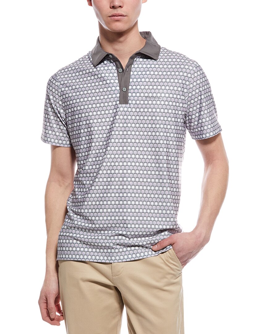 Ben Sherman Geo Sports Fit Polo Shirt In Blue