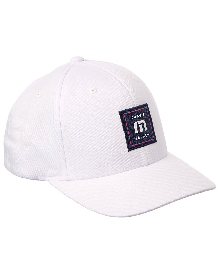 Travis Mathew Final Boarding Snapback Hat In White